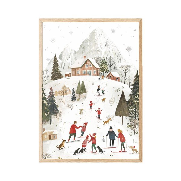 Tablou cu ramă imprimat 30x40 cm – Wallity