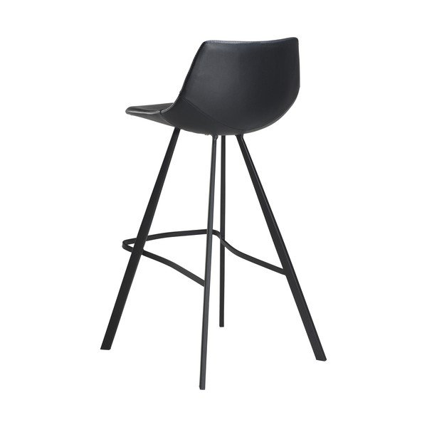 Scaun din piele artificială DAN–FORM Denmark Pitch, negru, înălțime 98 cm-image-1