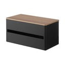 Suport orizontal pentru prosoape de bucătărie din hârtie negru din metal Rin – YAMAZAKI