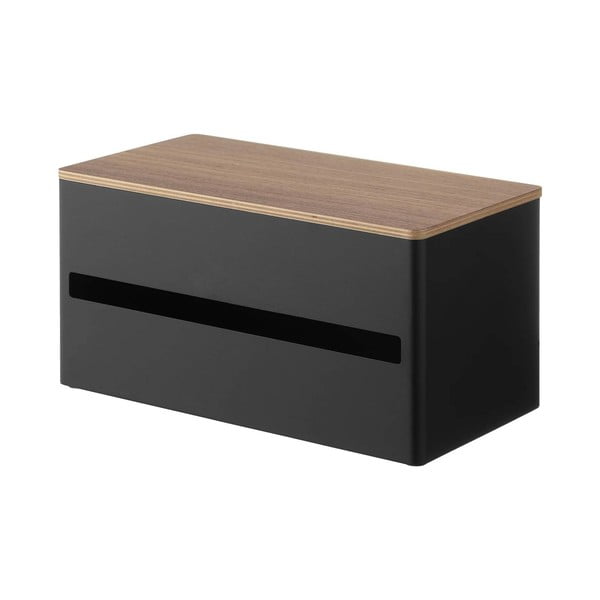 Suport orizontal pentru prosoape de bucătărie din hârtie negru din metal Rin – YAMAZAKI