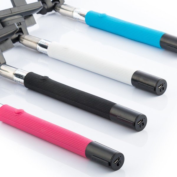 Selfie stick/bară bluetooth pentru telefon InnovaGoods, alb-image-4
