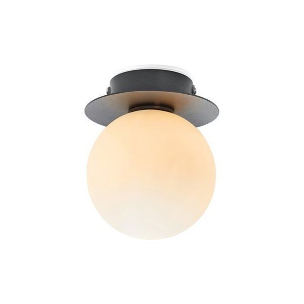 Plafonieră alb-negru cu abajur din sticlă ø 10 cm Mini – Markslöjd