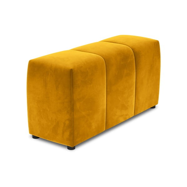 Cotieră pentru canapea modulară galbenă cu tapițerie din catifea Rome Velvet - Cosmopolitan Design