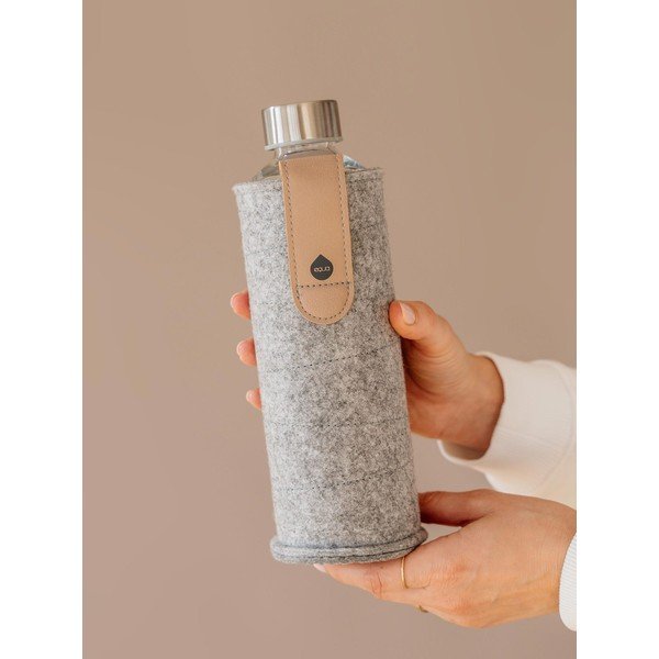 Sticlă din sticlă borosilicată cu husă din pâslă Equa Mismatch Sand Sky, 750 ml-image-2