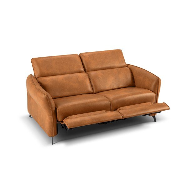 Canapea maro deschis cu tapițerie din piele 103 cm Hubble – Windsor & Co Sofas-image-3
