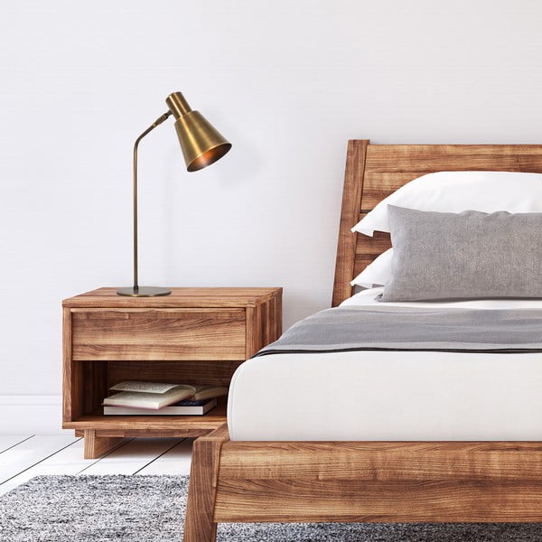 Veioză aurie cu abajur din metal (înălțime 50 cm) Kem – Opviq lights-image-2