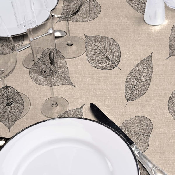 Față de masă lavabilă ø 160 cm Feuillys – douceur d'intérieur-image-1