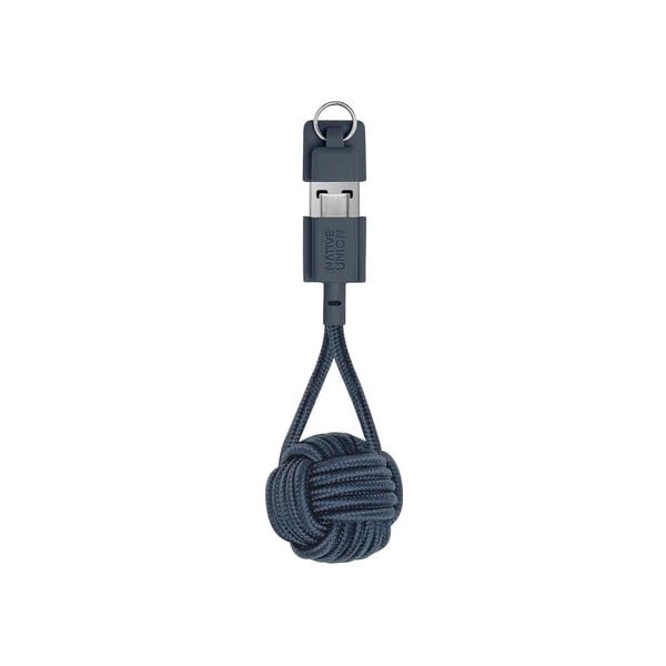 Cablu cu Micro USB Native Union Key Cable, albastru închis