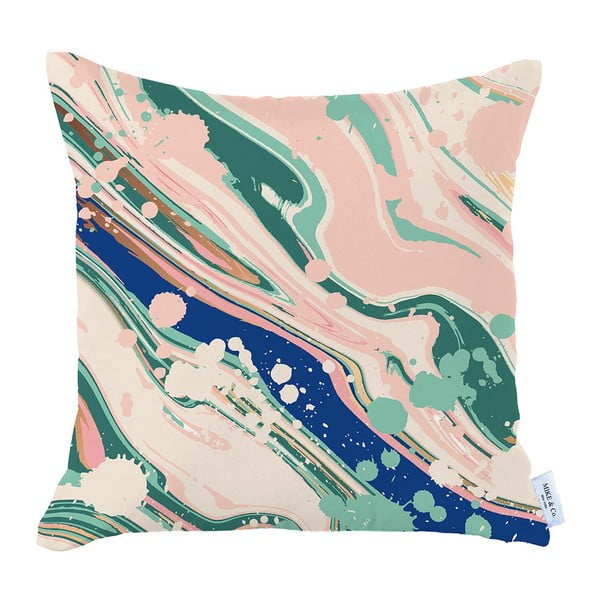 Față de pernă decorativă Mike & Co. NEW YORK Honey Artsy, 43 x 43 cm, roz-albastru