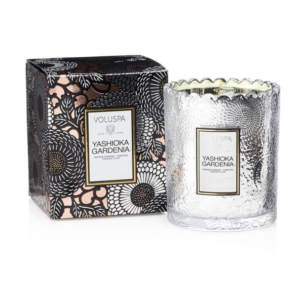 Lumânare parfumată Voluspa Limited Edition, aromă de gardenie, zambilă de noapte și cuișoare, 50 ore
