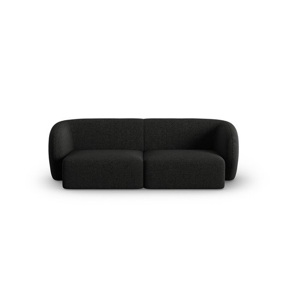 Canapea neagră cu tapițerie din chenille 188 cm Paolo – Milo Casa
