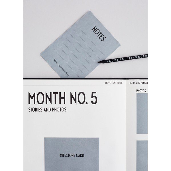 Carte de amintiri pentru copii Design Letters Baby's First Book, negru-image-4