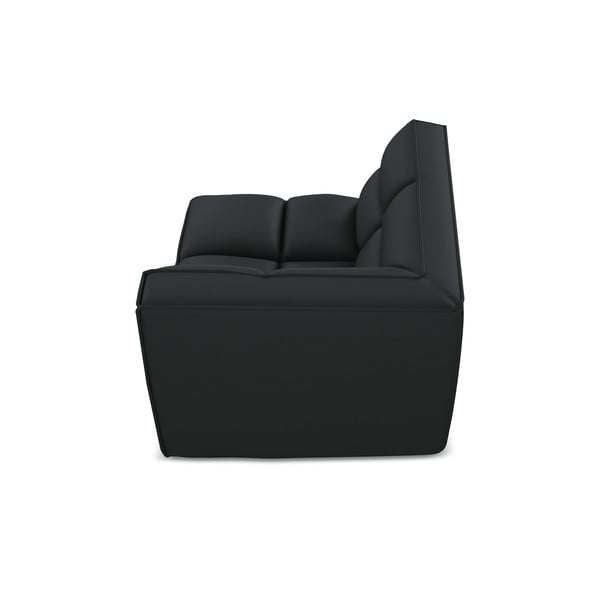 Modul pentru canapea modulară negru cu tapițerie din imitație de piele Kalai – Makamii-image-3