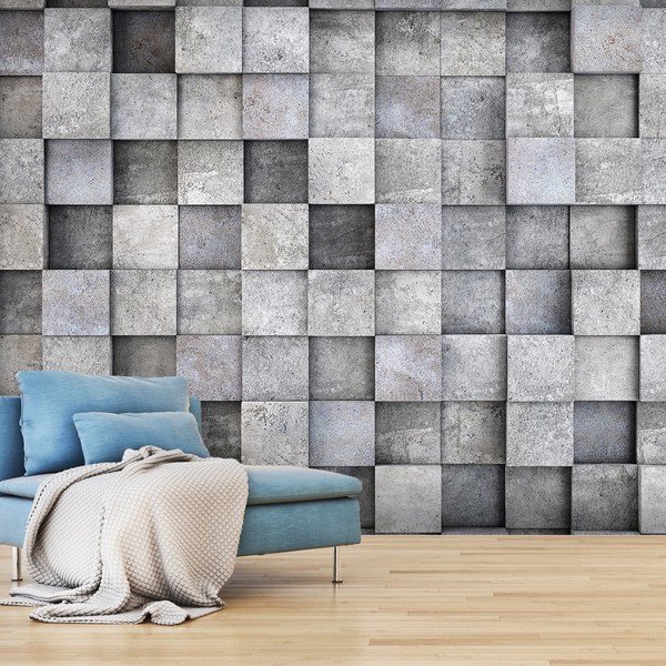 Tapet format mare Bimago Consrete Cube, 400 x 280 cm-image-1