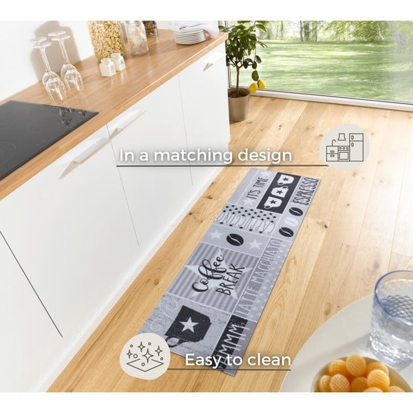 Covor gri de tip traversă 50x150 cm Its Time for Espresso – Hanse Home-image-3