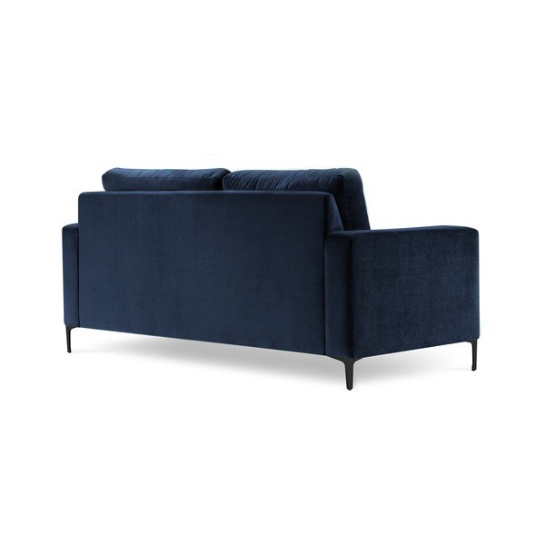 Canapea cu tapițerie din catifea Kooko Home Harmony, 158 cm, albastru marin-image-3