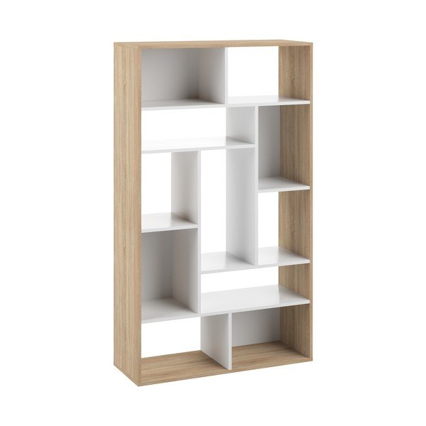 Bibliotecă albă cu aspect de stejar 91x163 cm Seoul - TemaHome -image-2