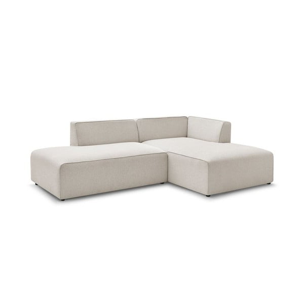Colțar modular bej (cu colț pe partea dreaptă/în formă de ”L”) Megeve – Bobochic Paris-image-3