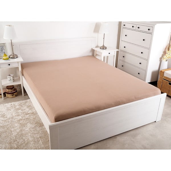 Cearceaf maro cu elastic 160x200 cm – B.E.S.-image-2