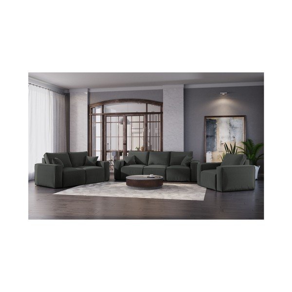 Canapea Cosmopolitan Design Miami, gri închis, 180 cm-image-4