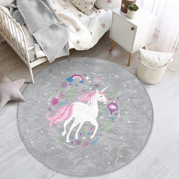 Covor pentru copii gri ø 120 cm Comfort – Mila Home-image-1