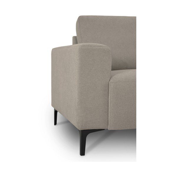 Colțar maro deschis cu tapițerie din chenille (cu colț pe partea dreaptă/cu șezlong) Fabian – Scandic-image-4