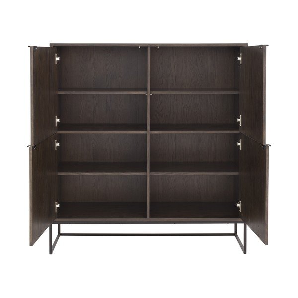 Dulap maro închis cu aspect de lemn de stejar 118x127 cm Bali – Tenzo-image-3