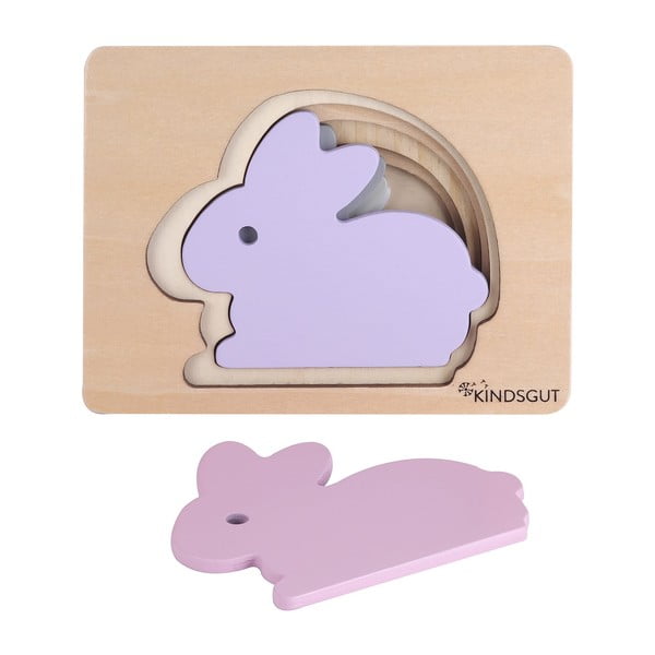 Puzzle de inserat din lemn Rabbit – Kindsgut-image-2