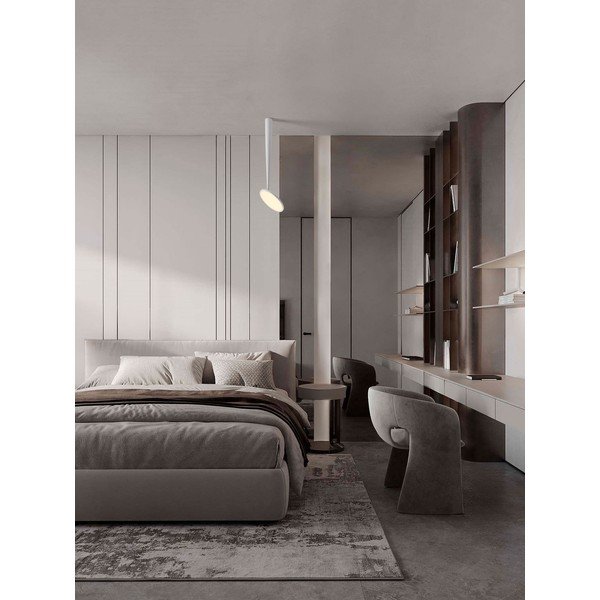 Plafonieră alb mat LED cu structură flexibilă din aluminiu Ekei – Nova Luce-image-1
