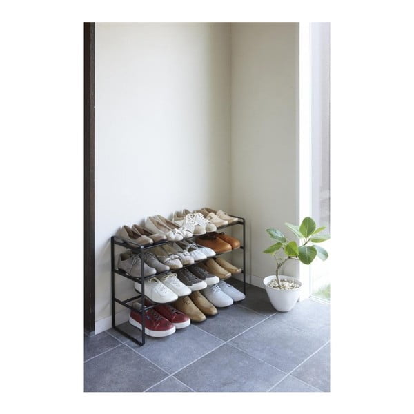 Pantofar ajustabil cu 3 etaje YAMAZAKI Maebashi, negru-image-2