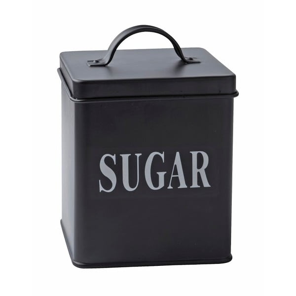 Recipient metalic KJ Collection Sugar, 1,5 l, negru