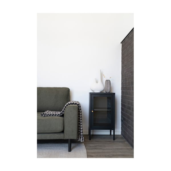 Vitrină neagră din metal 38x70 cm Dalby – House Nordic-image-4