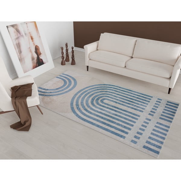 Covor albastru/gri 180x120 cm - Vitaus-image-1