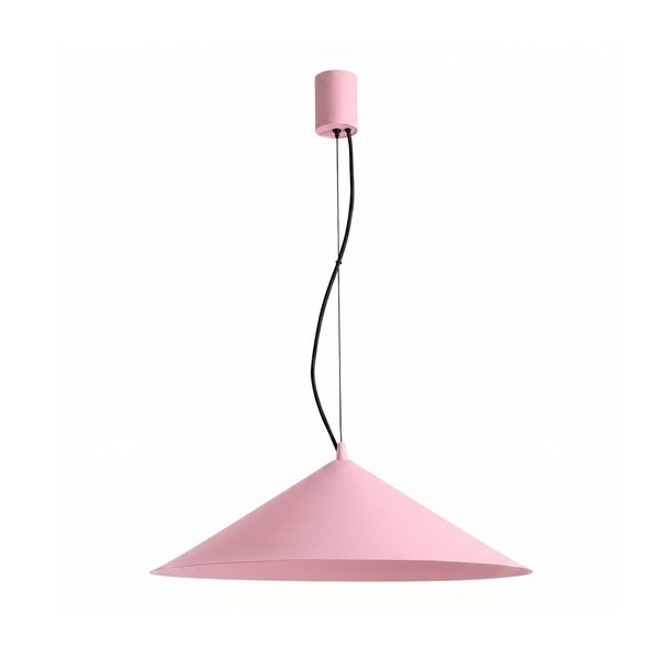 Lustră roz LED din metal ø 50 cm FINT – Thoro
