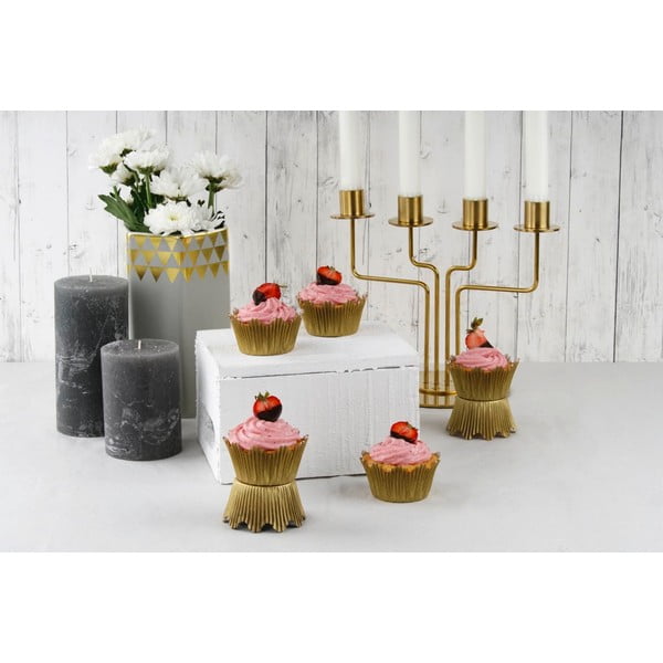 Set 60 coșulețe din hârtie pentru copt Dr. Oetker Gold, ø 5,5 cm, auriu-image-2