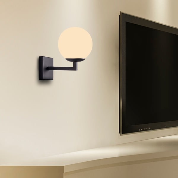 Aplică de perete neagră din metal ø 15 cm Profil – Squid Lighting-image-3