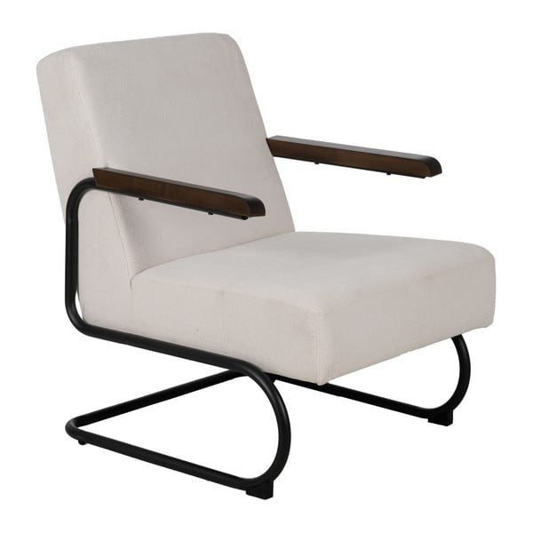 Fotoliu bej cu tapițerie din chenille Industra – Ixia