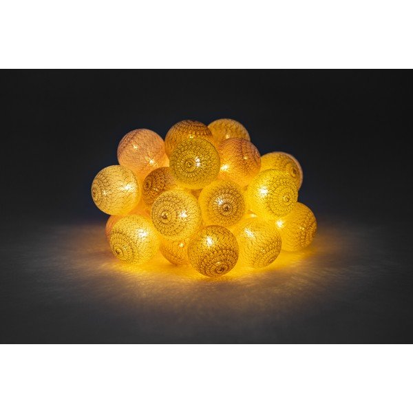 Ghirlandă luminoasă cu becuri LED LUKKA, 30 lumini, bej - roz-image-2