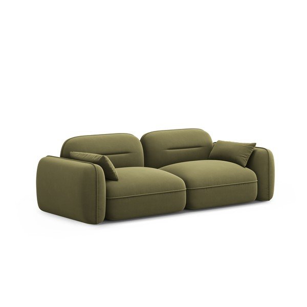 Canapea verde cu tapițerie din catifea 230 cm Audrey – Interieurs 86-image-2