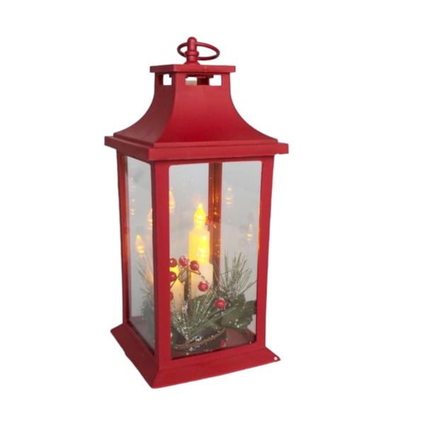 Felinar cu LED roșu (înălțime 32 cm) – Dakls
