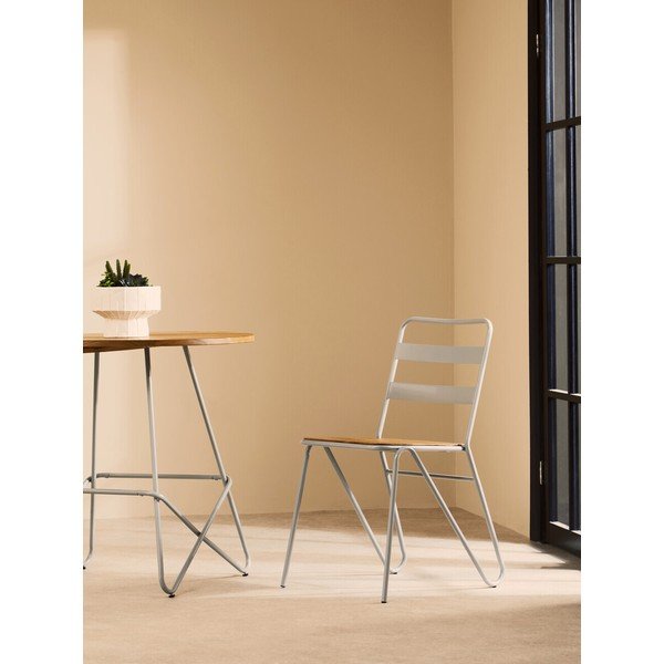 Scaun de dining gri/în culoare naturală din lemn de ulm District – Premier Housewares-image-3