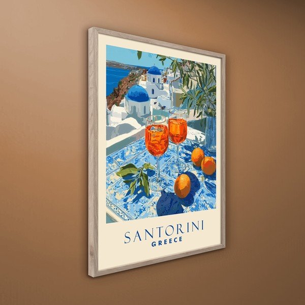 Tablou cu ramă imprimat 50x70 cm Santorini – Styler-image-3