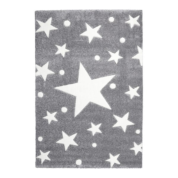 Covor pentru copii Happy Rugs Star Constellation, 80x150 cm, gri