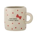 Cană bej din gresie 250 ml  cu model de Crăciun Christy – Bloomingville