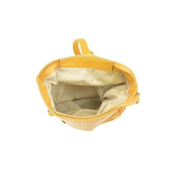 Rucsac din piele Roberta M, galben-image-2