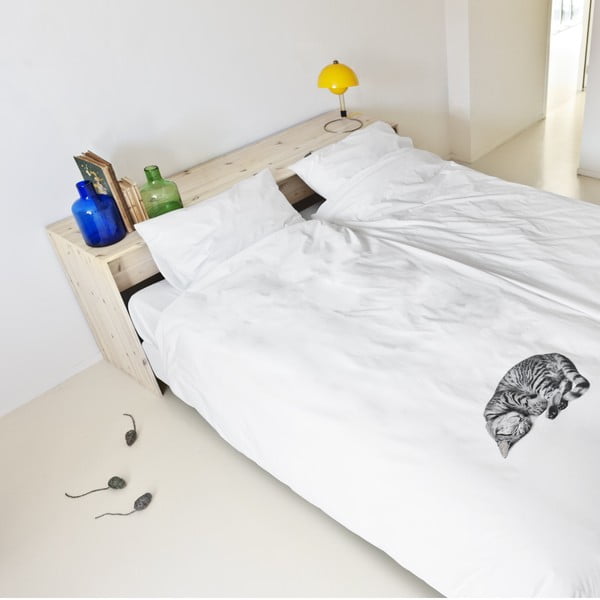 Lenjerie de pat dublu din bumbac Snurk Ollie 200 X 200 cm-image-1