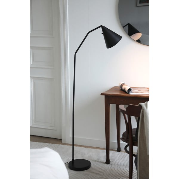 Lampadar negru LED cu intensitate reglabilă cu abajur din metal (înălțime 144 cm) Funil – Markslöjd-image-1