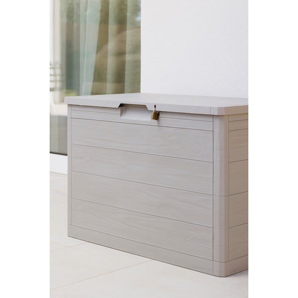 Cutie de depozitare pentru grădină gri deschis din plastic Woodys – Toomax-image-3