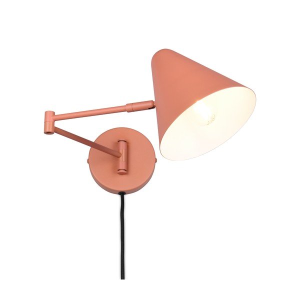 Aplică de perete portocalie cu structură flexibilă cu alimentare la priză ø 15 cm Cosima – Trio-image-4