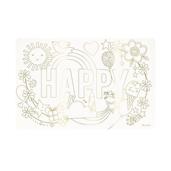 Suporturi pentru farfurii 8 buc. din hârtie 28x42.5 cm Happy Icons – Meri Meri-image-1
